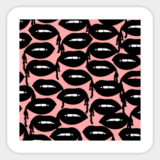 Bloody Lips Pattern in Pink Sticker